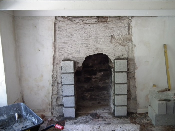 Building the fireplace